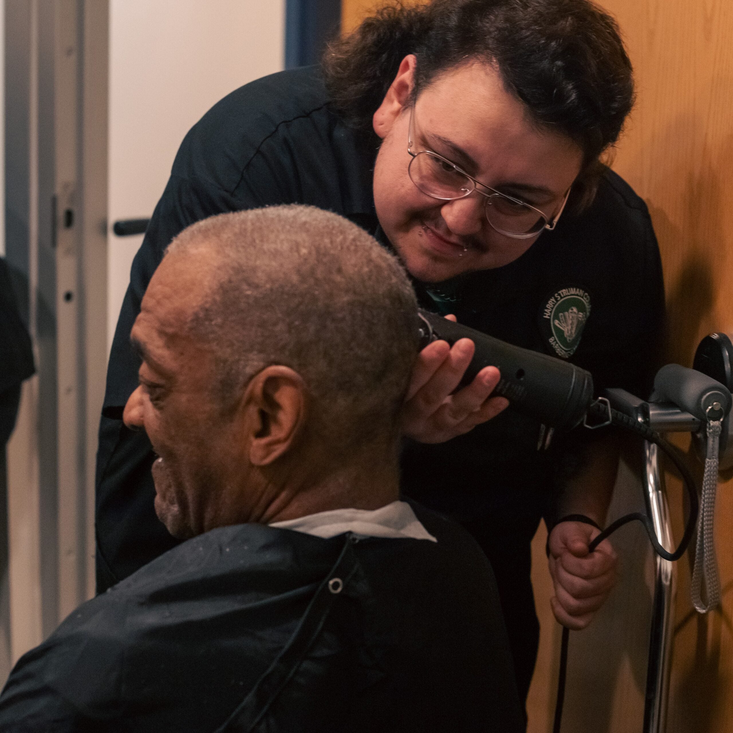 Truman College Barbering Students Share the Love with Veterans in Time for Valentines Day