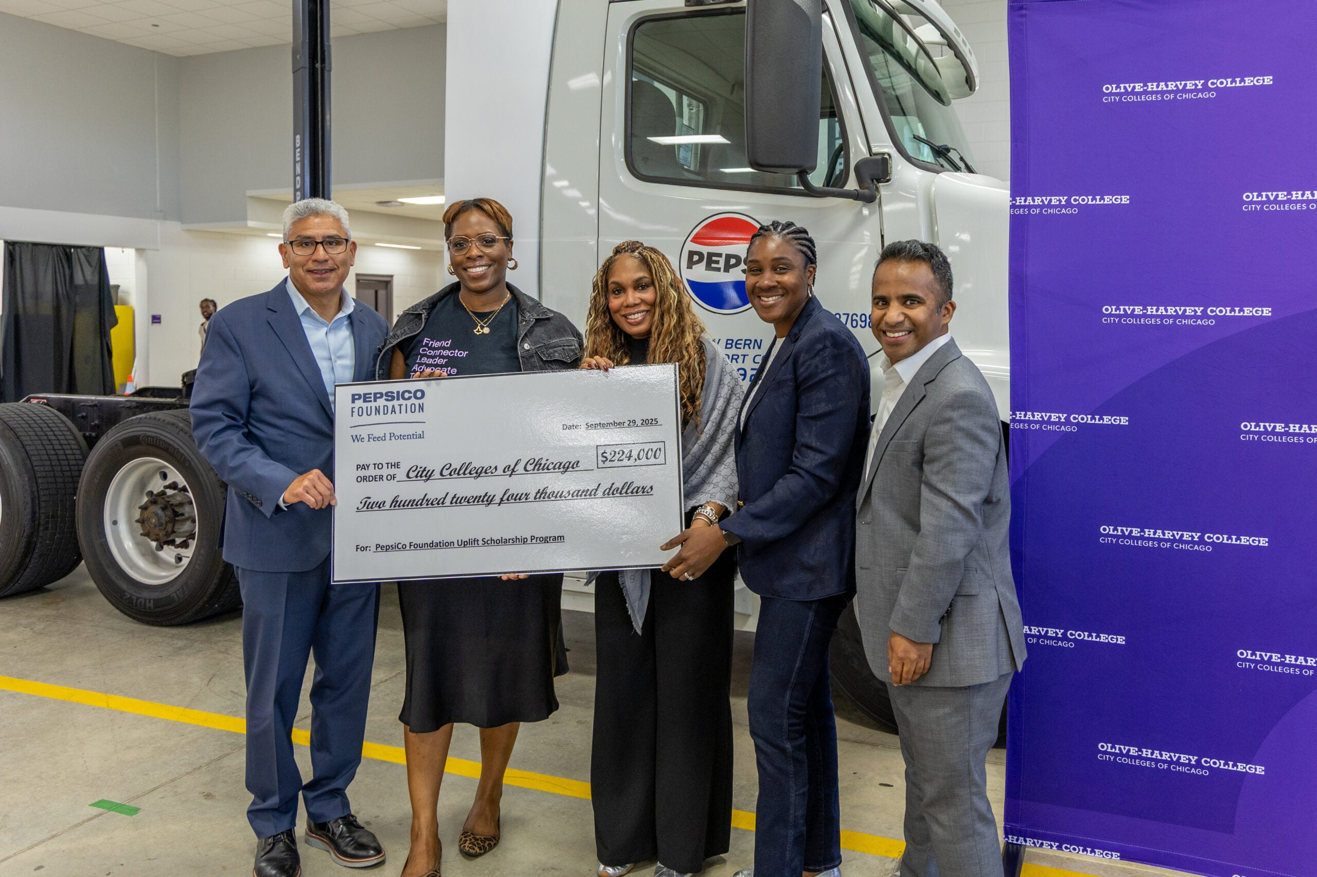 City Colleges of Chicago Celebrates Partnership with PepsiCo Foundation, receives donation of two diesel trucks for its students to put into practice the skills they learn in the classroom